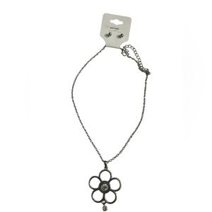 Flower Stainless Steel Necklace/Earring set